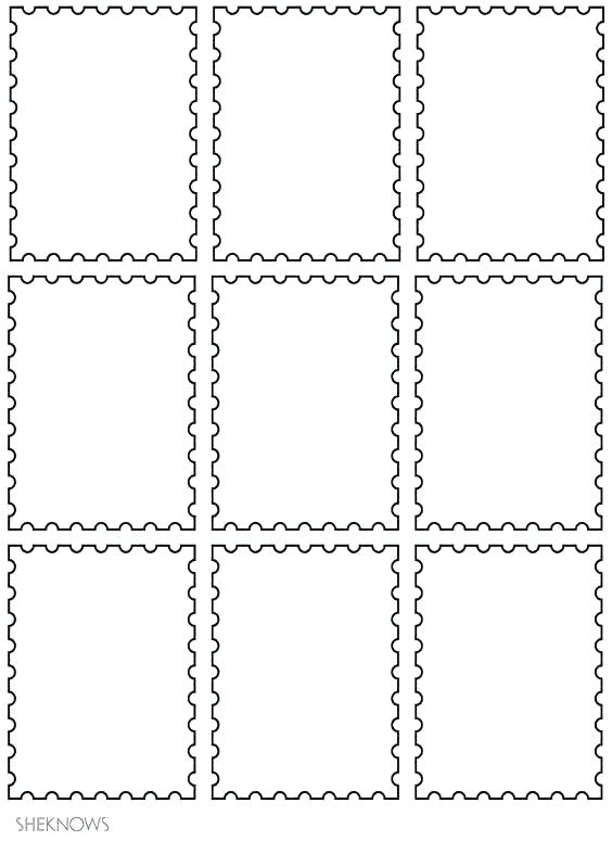 Colored Postage Stamp Template Set Of Blank Postal Stamps Vector 564x775 Colored Postage Stamp Template Set Of Blank Postal Stamps Vector