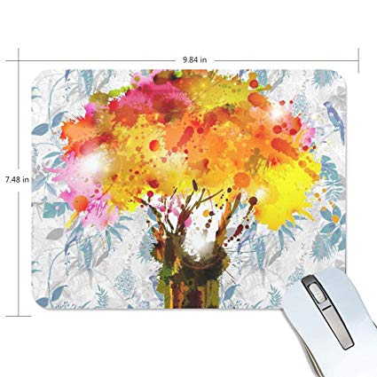 425x425 Mouse Pads, Creative Watercolor Tree Vector Premium