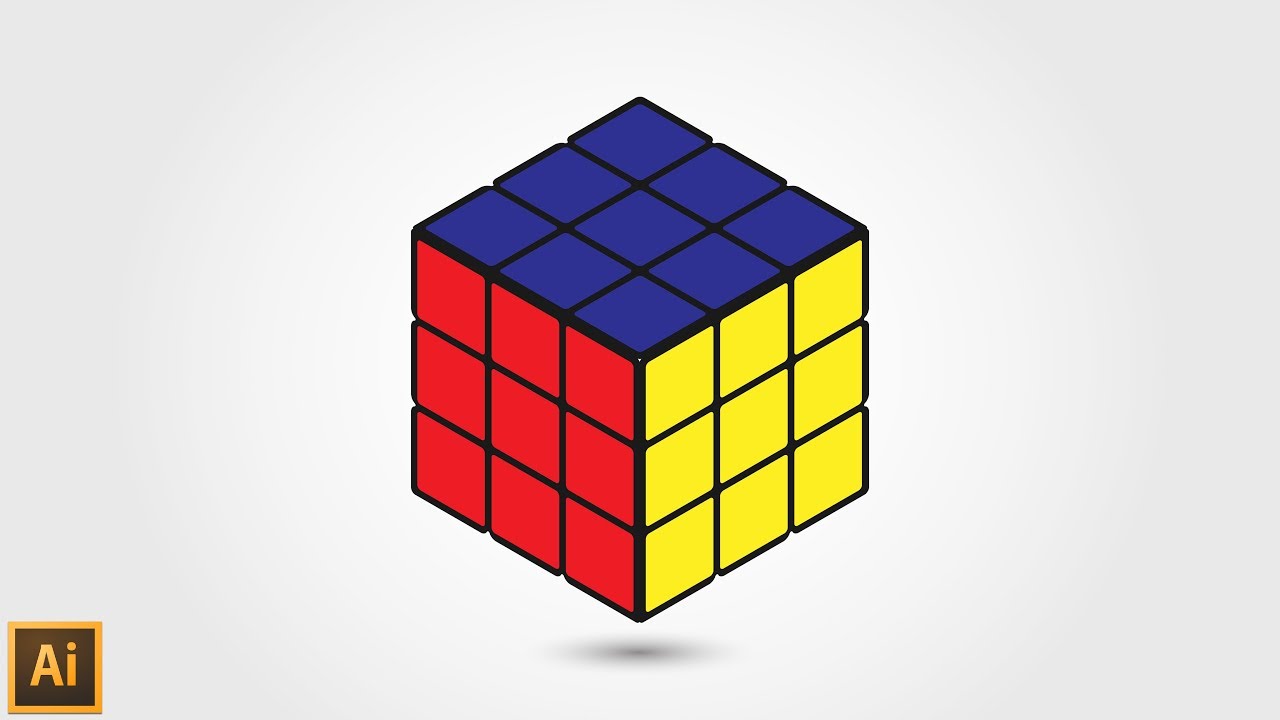 Isometric Rubik's Cube In Illustrator 1280x720 Isometric Rubik's Cube In Illustrator