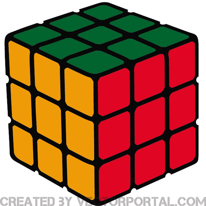 Rubik Cube Vector Image 660x660 Rubik Cube Vector Image