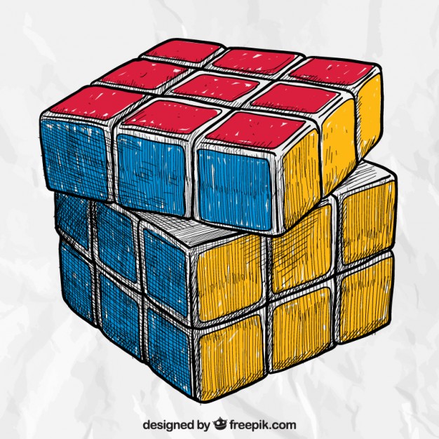Hand Drawn Rubik Cube Vector Free Download 626x626 Hand Drawn Rubik Cube Vector Free Download