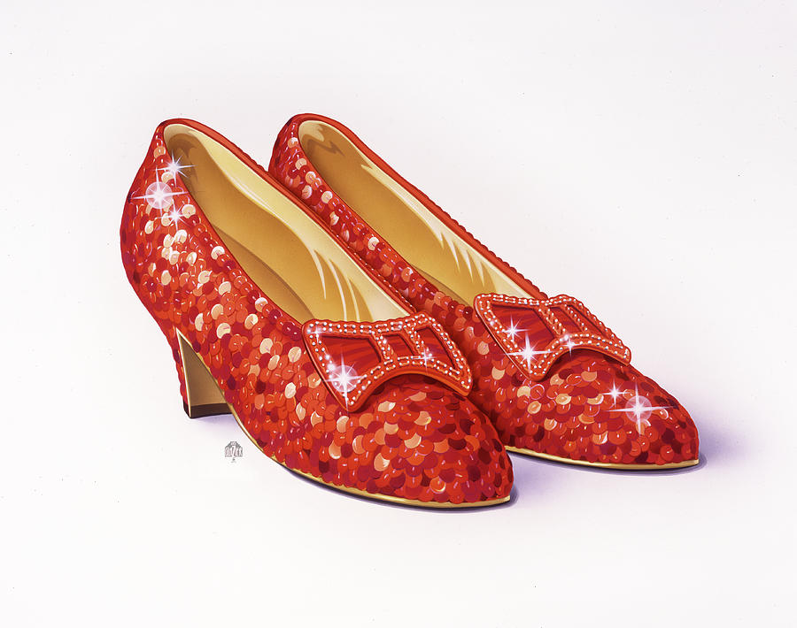 Ruby Slippers The Wizard Of Oz Painting 900x710 Ruby Slippers The Wizard Of Oz Painting