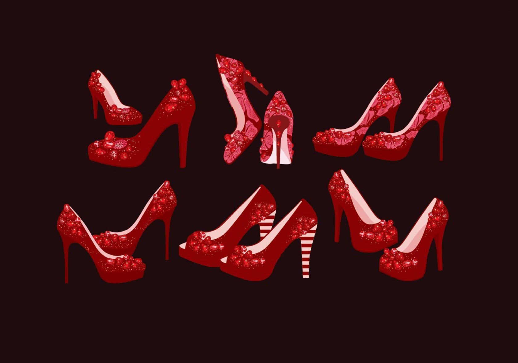 Ruby Slippers With Sparkles Vector Newwaysys 1680x1176 Ruby Slippers With Sparkles Vector Newwaysys