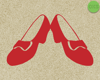 Ruby Red Slippers Dxf, Vector Cutting Instant 350x280 Ruby Red Slippers Dxf, Vector Cutting Instant