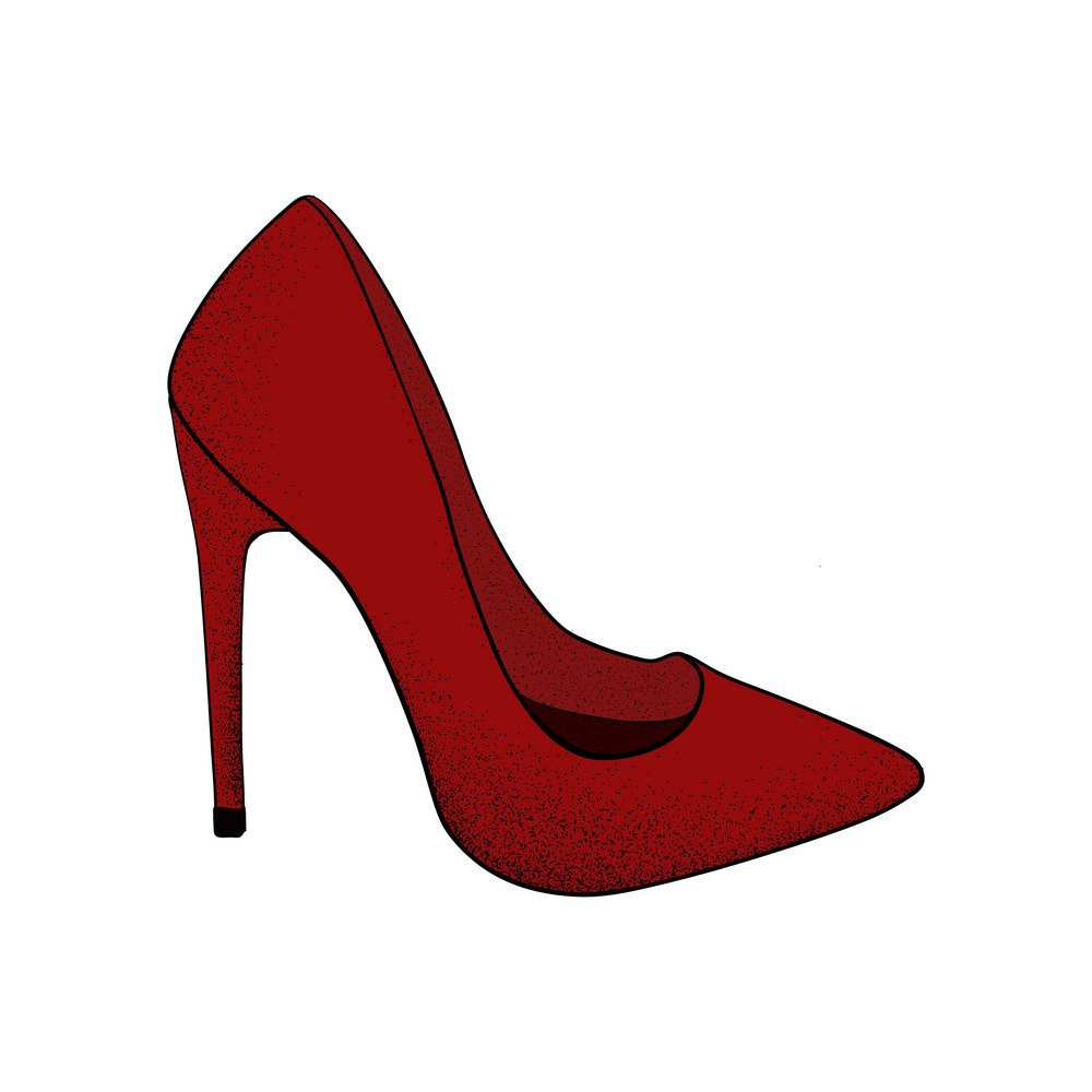 Image Of The Modern Stylish Shoes Of Red Vector 1000x1000 Image Of The Modern Stylish Shoes Of Red Vector