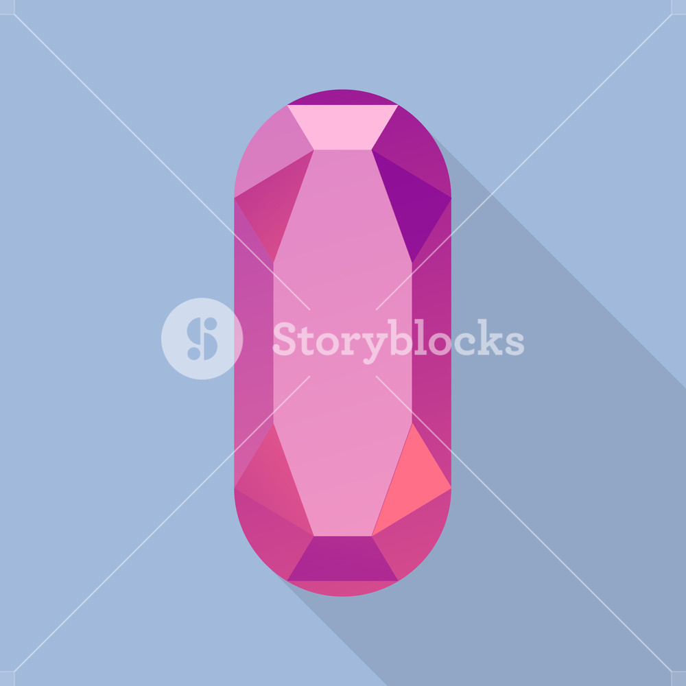 1000x1000 Perfect Ruby Icon Flat Illustration Of Perfect Ruby Vector Icon