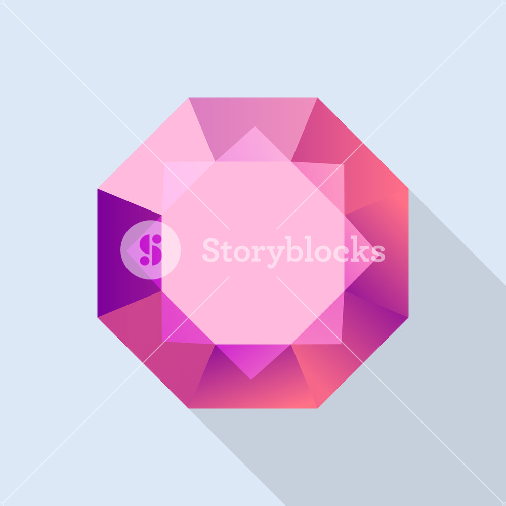 1000x1000 Diamond Ruby Icon Flat Illustration Of Diamond Ruby Vector Icon