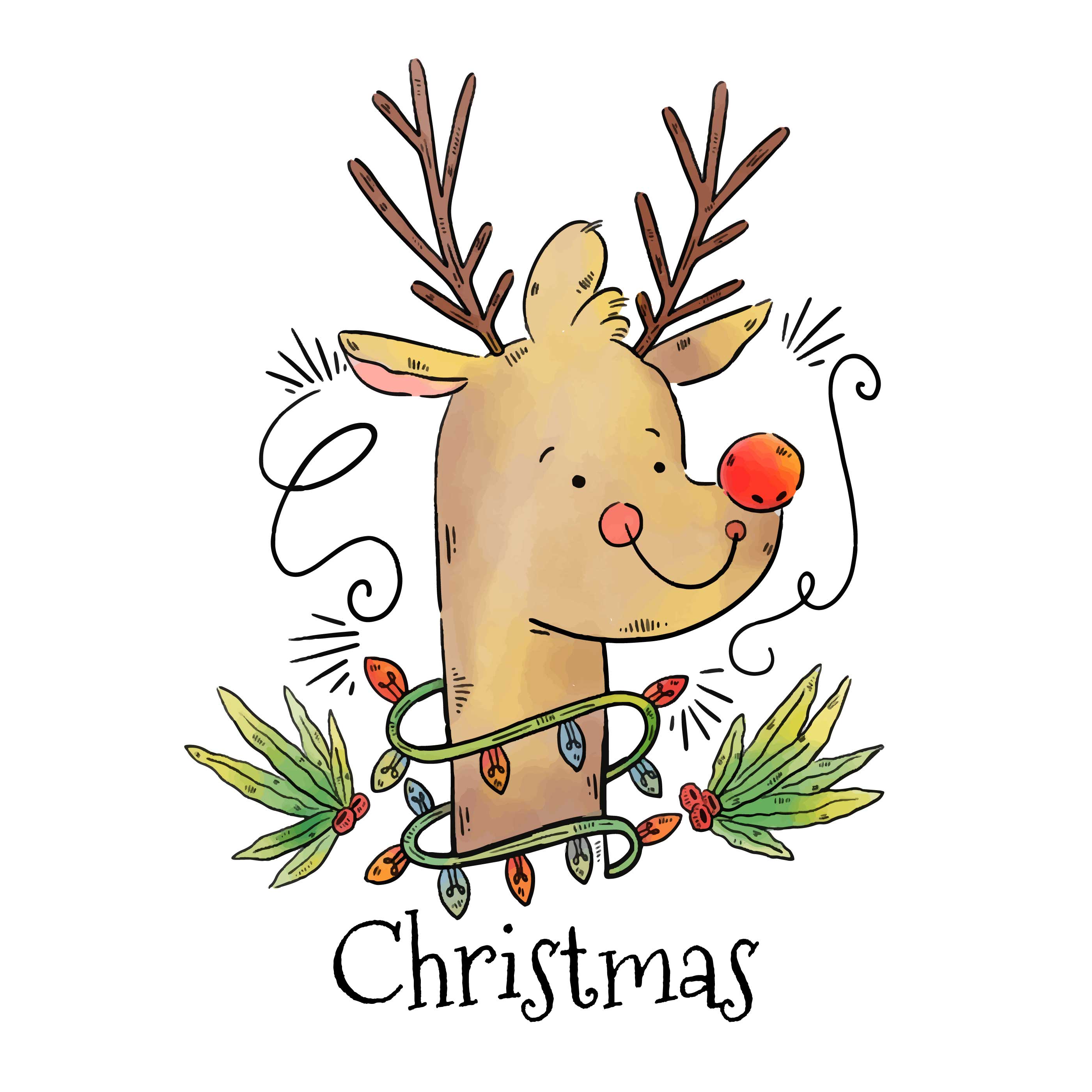 Download Rudolph The Red Nosed Reindeer Vector at Vectorified.com | Collection of Rudolph The Red Nosed ...