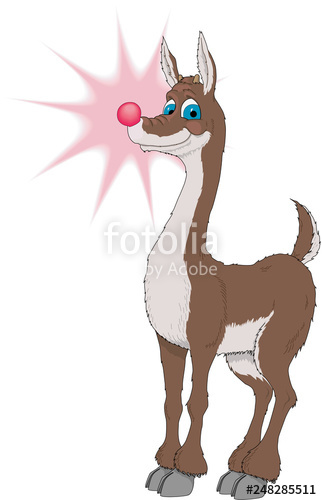 322x500 Rudolph The Red Nosed Reindeer Vector Cartoon Illustration Stock