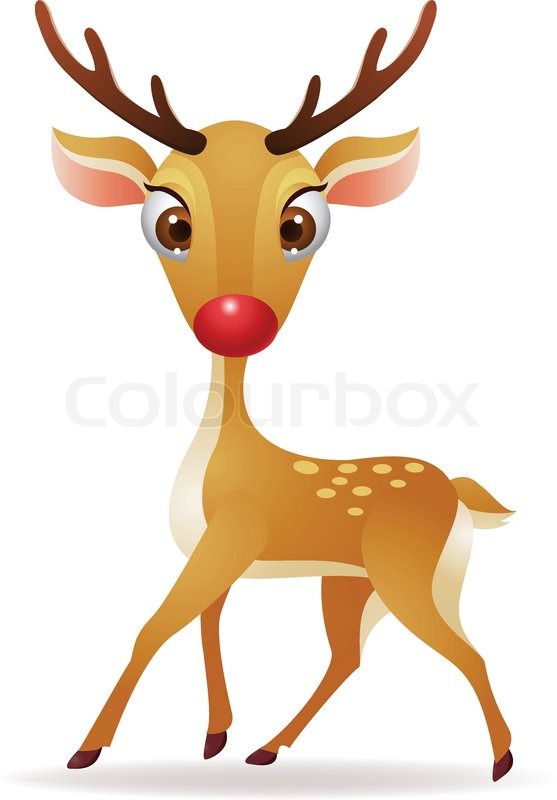 557x800 Rudolph The Red Nosed Reindeer Stock Vector Colourbox