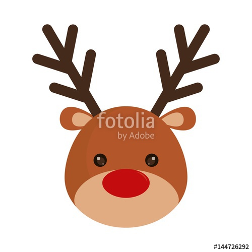 Rudolph Deer Cartoon Icon Over White Background Colorful Design 500x500 Rudolph Deer Cartoon Icon Over White Background Colorful Design