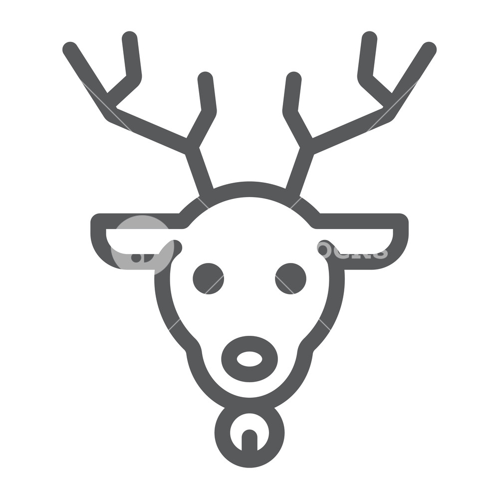 Christmas Deer Line Icon, Christmas And Reindeer, Rudolph Sign 1000x1000 Christmas Deer Line Icon, Christmas And Reindeer, Rudolph Sign