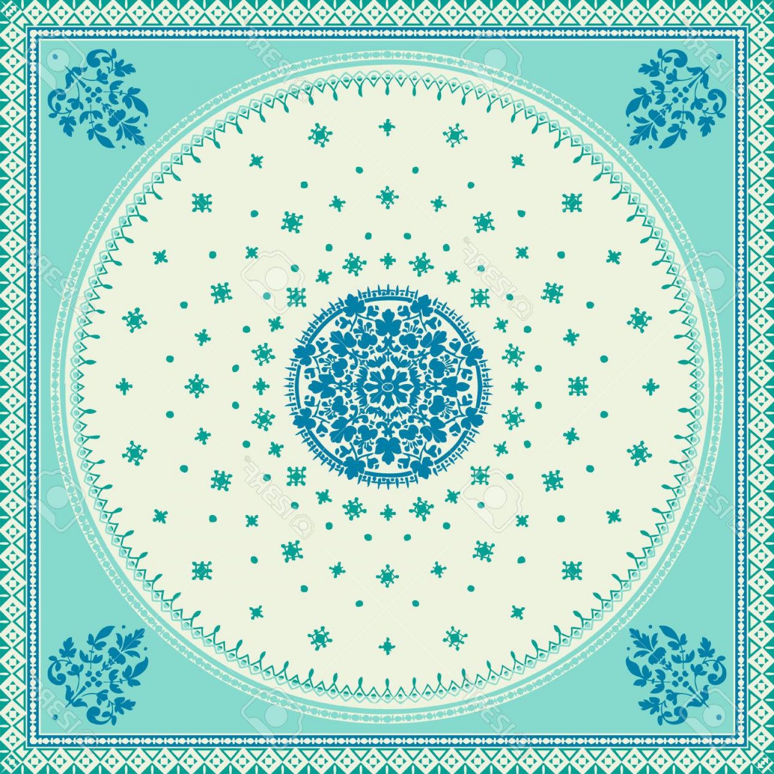 1560x1560 Photostock Vector Victorian Floral Paisley Medallion Ornamental