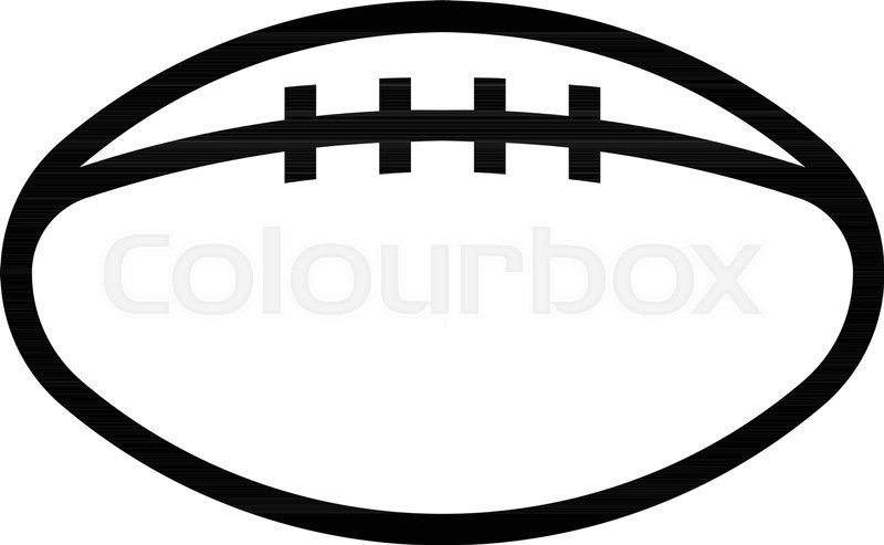800x493 Outline Beautiful Rugby Ball Vector Stock Vector Colourbox