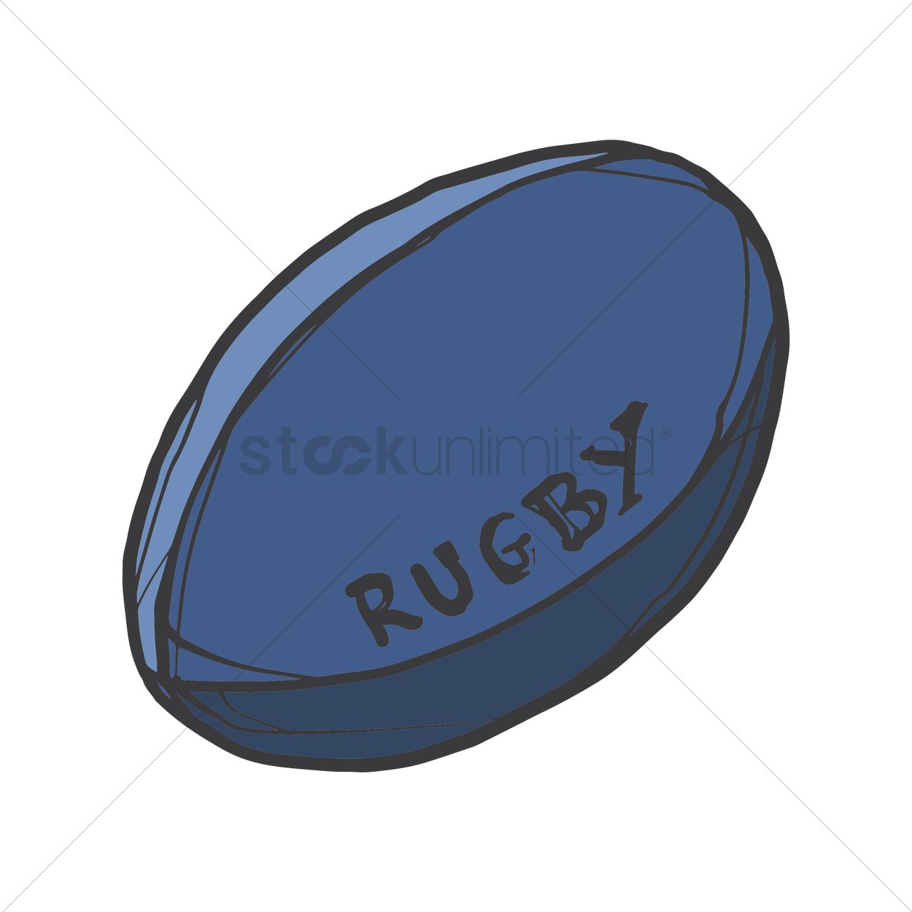 1300x1300 Rugby Ball Vector Image
