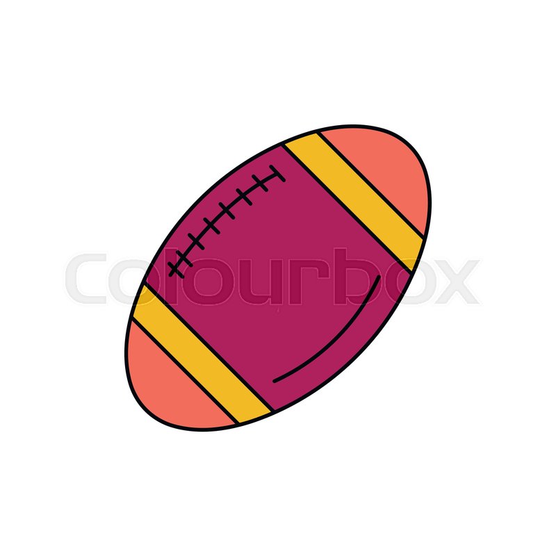 800x800 Rugby Ball Icon Cartoon Rugby Ball Stock Vector Colourbox