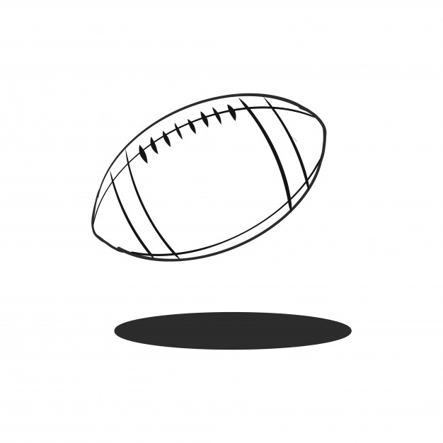 626x626 Doodle Rugby Ball Vector Free Download