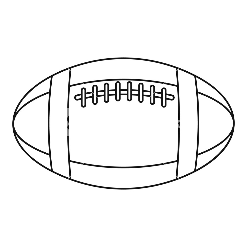 1000x1000 Football Or Rugby Ball Icon Outline Illustration Of Football