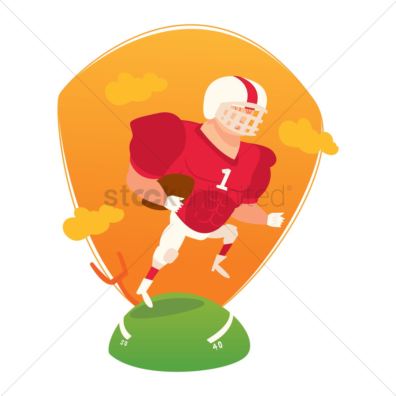 1300x1300 Rugby Player Vector Image