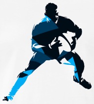 190x209 Silhouettes Man Rugby Player Sport Vector Image Men's Premium T