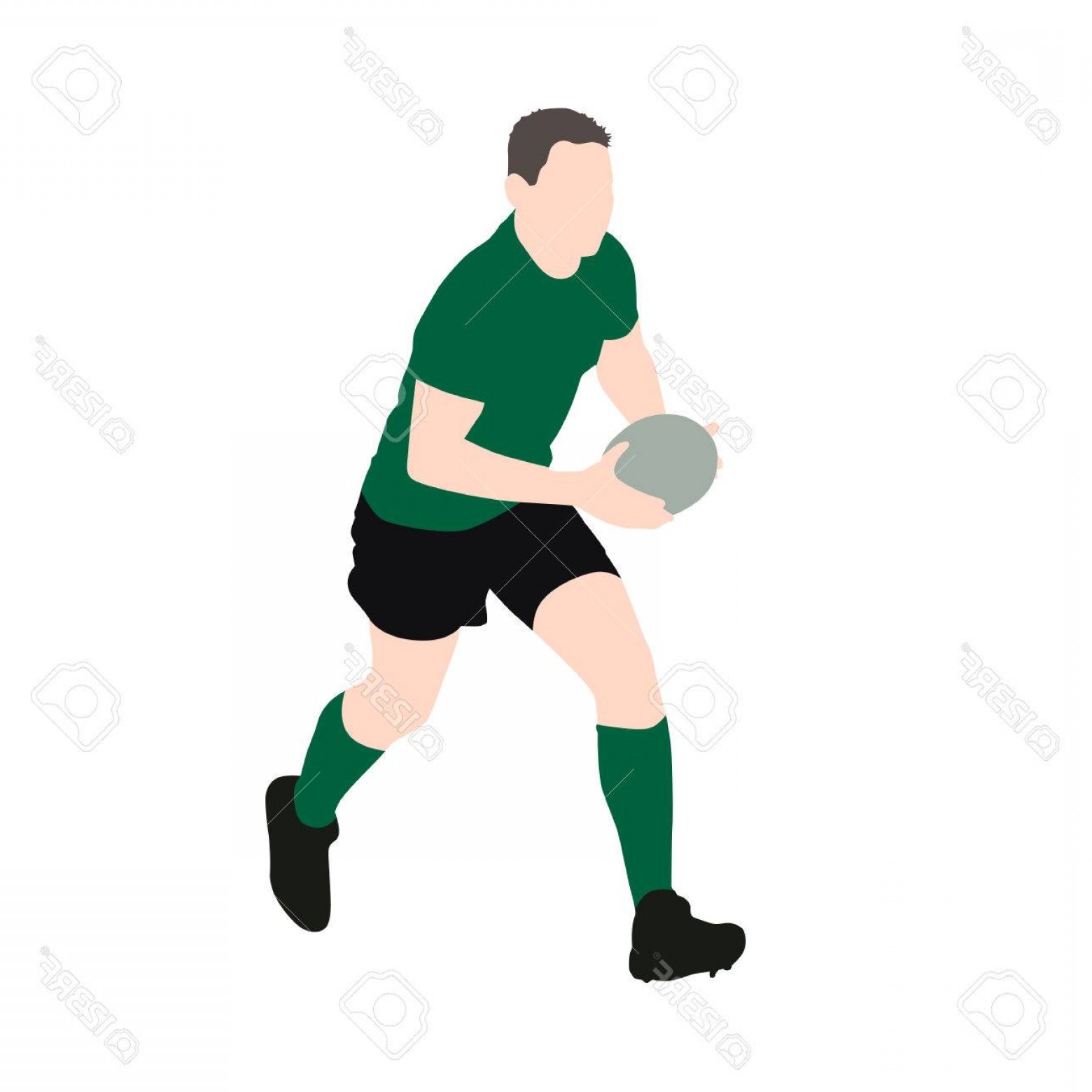 1560x1560 Photostock Vector Rugby Player Vector Illustration Running Man