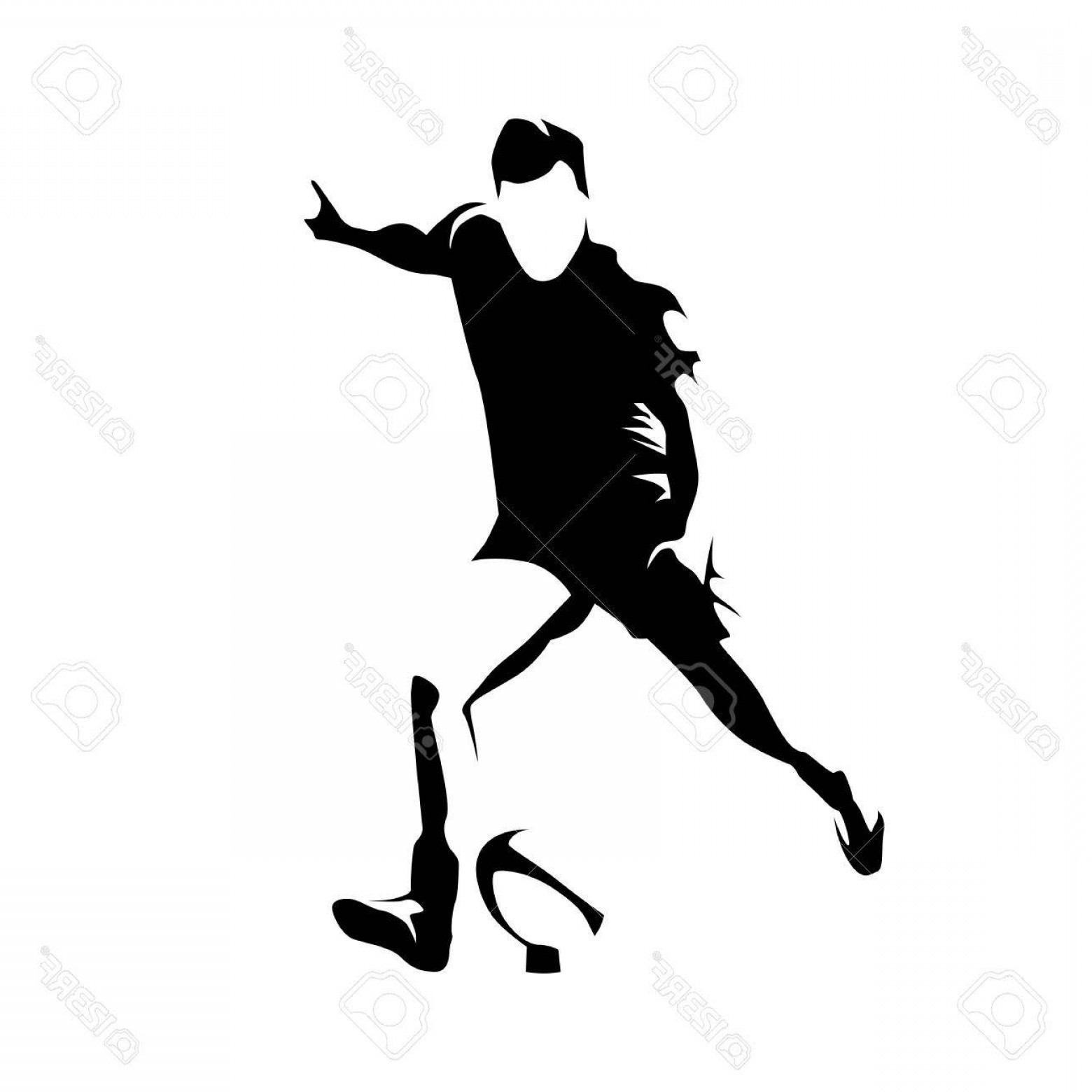 1560x1560 Photostock Vector Rugby Player Kick Ball Abstract Vector