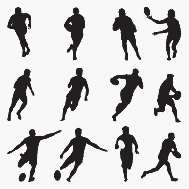 626x626 Rugby Silhouettes Vector Premium Download