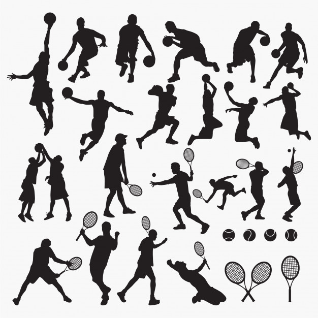 626x626 Soccer Rugby Silhouettes Vector Premium Download