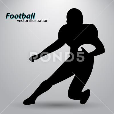 400x400 Vector Football Silhouette Of A Football Player Rugby American