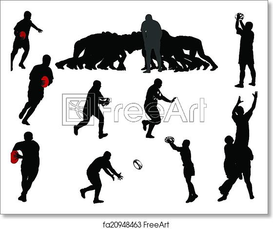 560x470 Free Art Print Of Rugby Player Collection