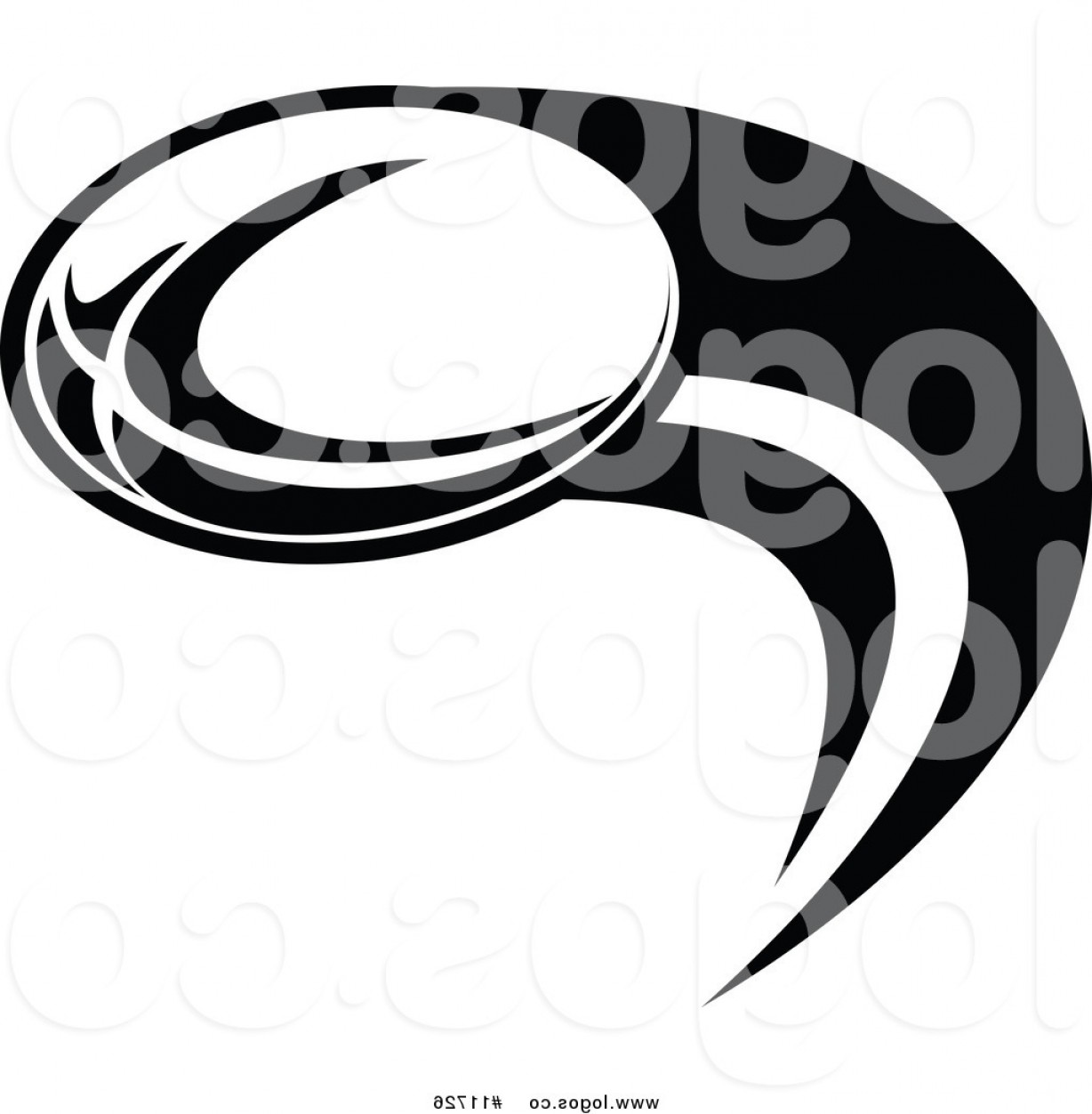 1228x1252 Royalty Free Vector Of A Black And White Rugby Ball Swoosh Logo