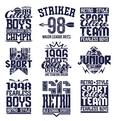 380x400 College Rugby Team Emblems Vector Logo