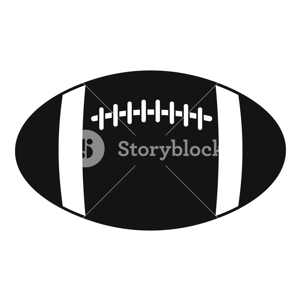 1000x1000 Rugby Ball Icon Simple Illustration Of Rugby Ball Vector Icon