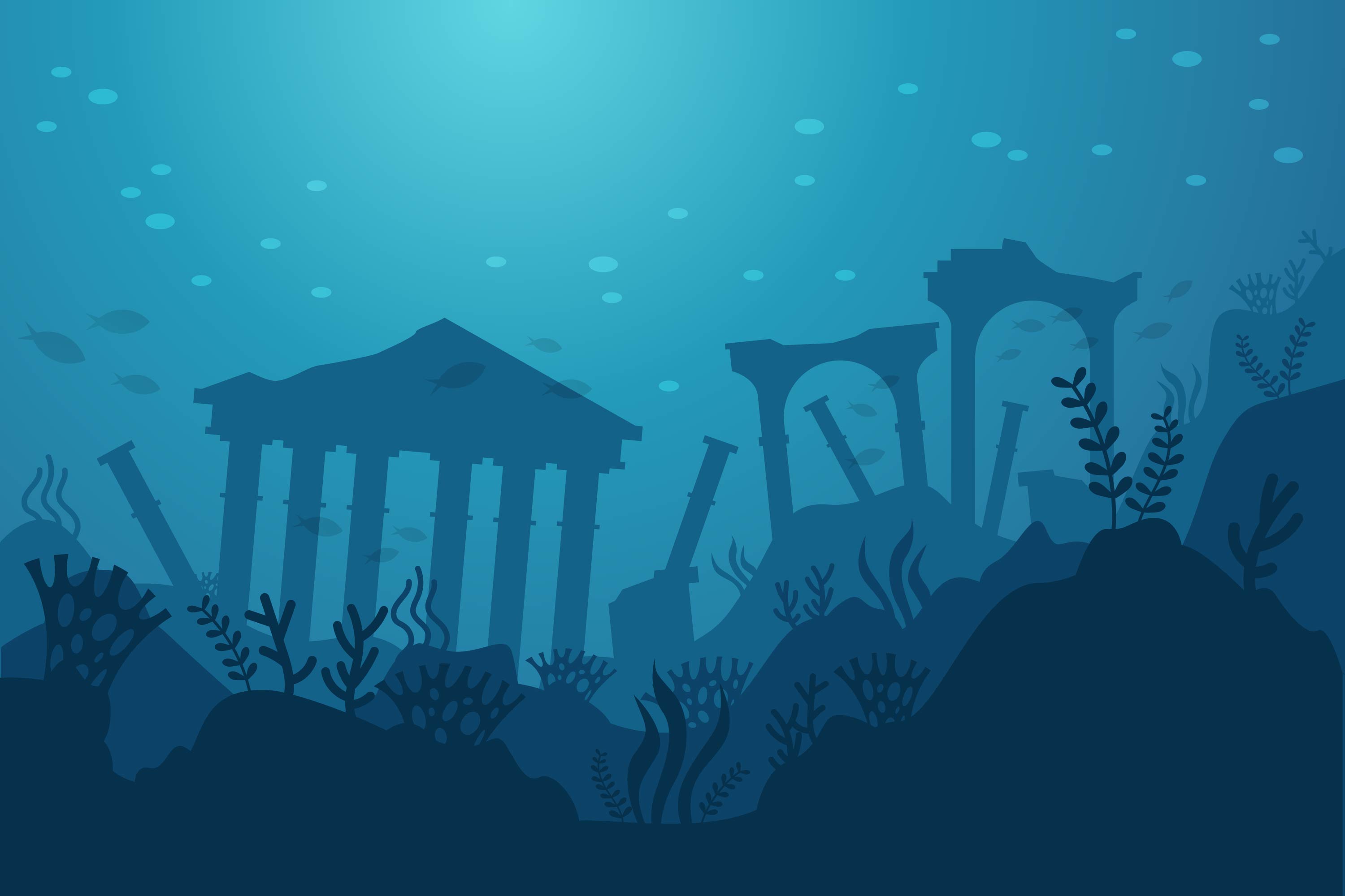 3000x2000 Ruins Free Vector Art