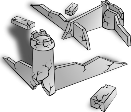 431x368 Ruins Vector Free Vector Download