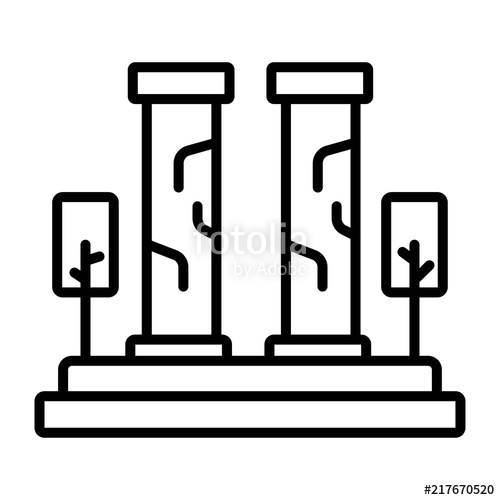 500x500 Ruins Vector Icon Stock Image And Royalty Free Vector