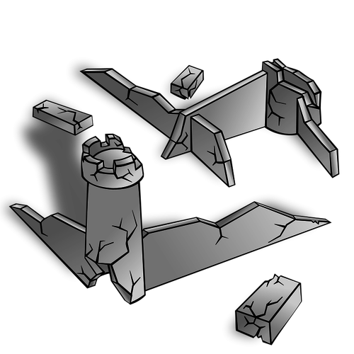 500x500 Ruins Vector Image