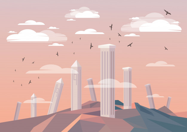 626x442 Ancient Ruins For Background Vector Premium Download