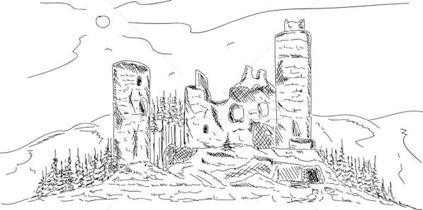 600x298 Ancient Ruins Vector Illustration Pavel Bortel