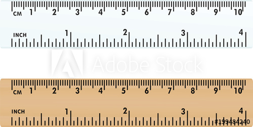 500x251 Plastic And Wooden Ruler Vector Illustration