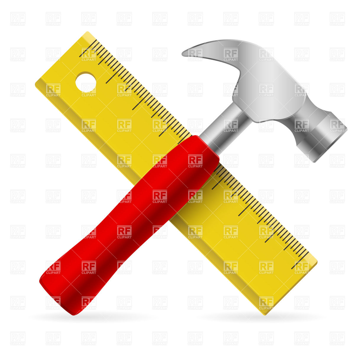 1200x1200 Hammer And Ruler Vector Image Of Icons And Emblems Dvarg