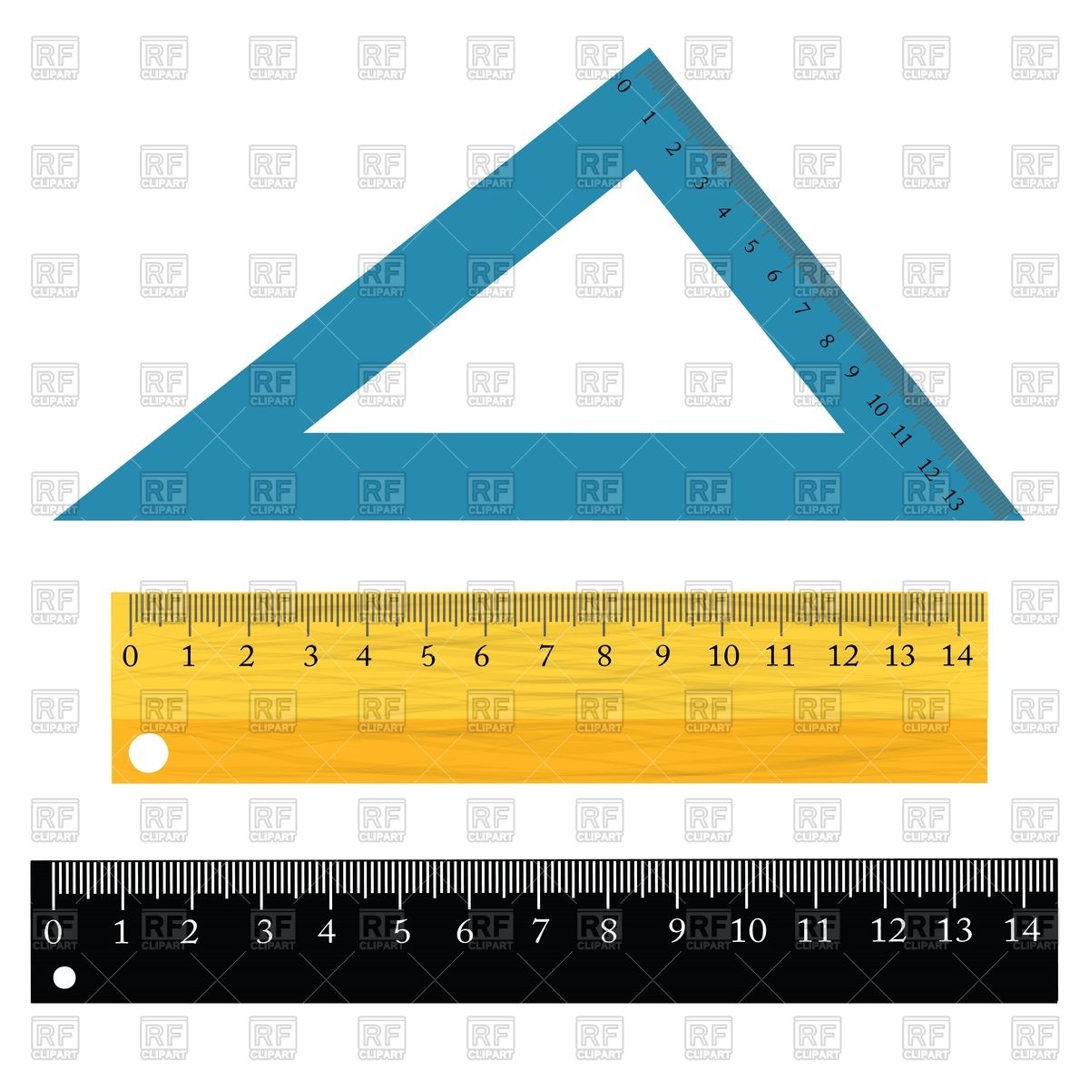 School Rulers Vector Image Of Objects 1200x1200 School Rulers Vector Image Of Objects