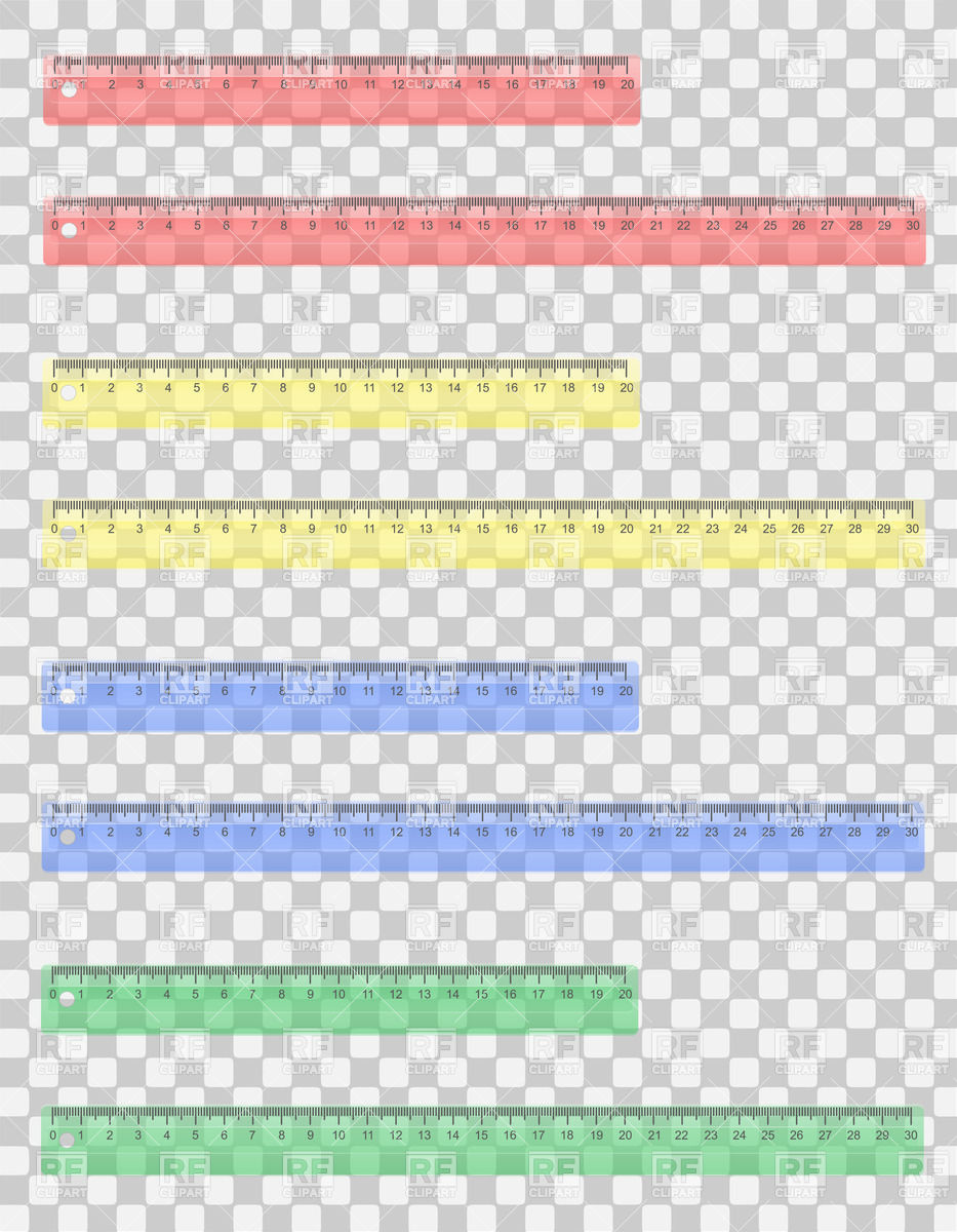 Transparent Colored Rulers Vector Image Of Objects Konturvid 933x1200 Transparent Colored Rulers Vector Image Of Objects Konturvid