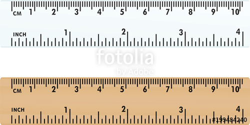 500x251 Plastic And Wooden Ruler Vector Illustration Stock Image