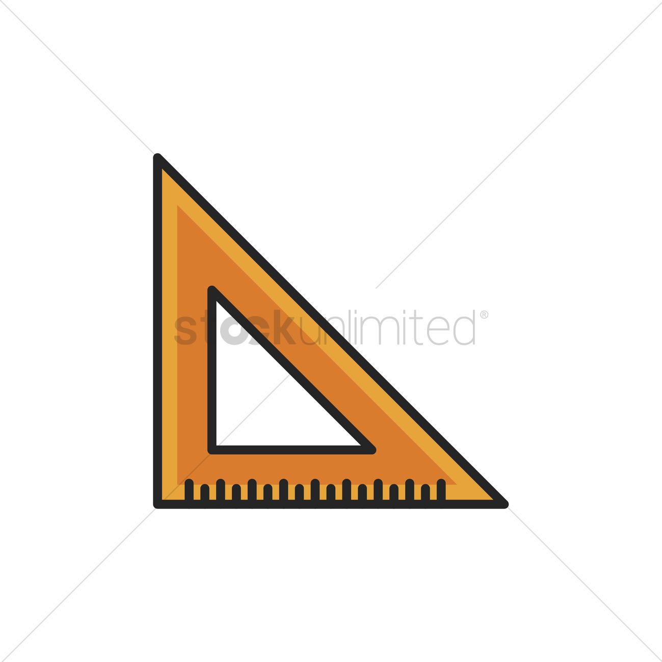1299x1300 Triangle Ruler Vector Image