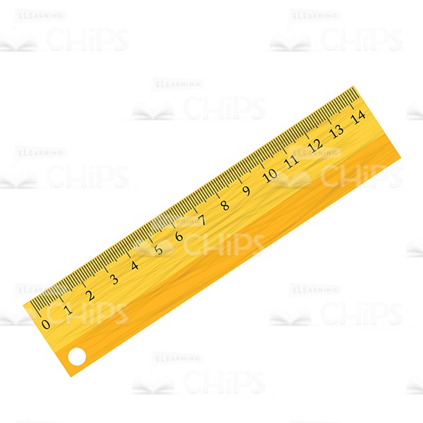 600x600 Wooden Ruler Vector Illustration