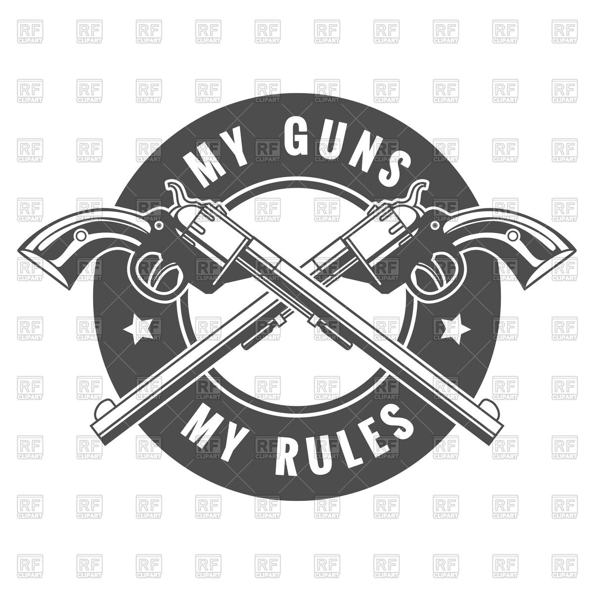 1200x1200 Icon With Two Crossed Revolvers