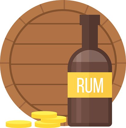 412x418 Pirate Rum Bottle Vector Stock Vectors
