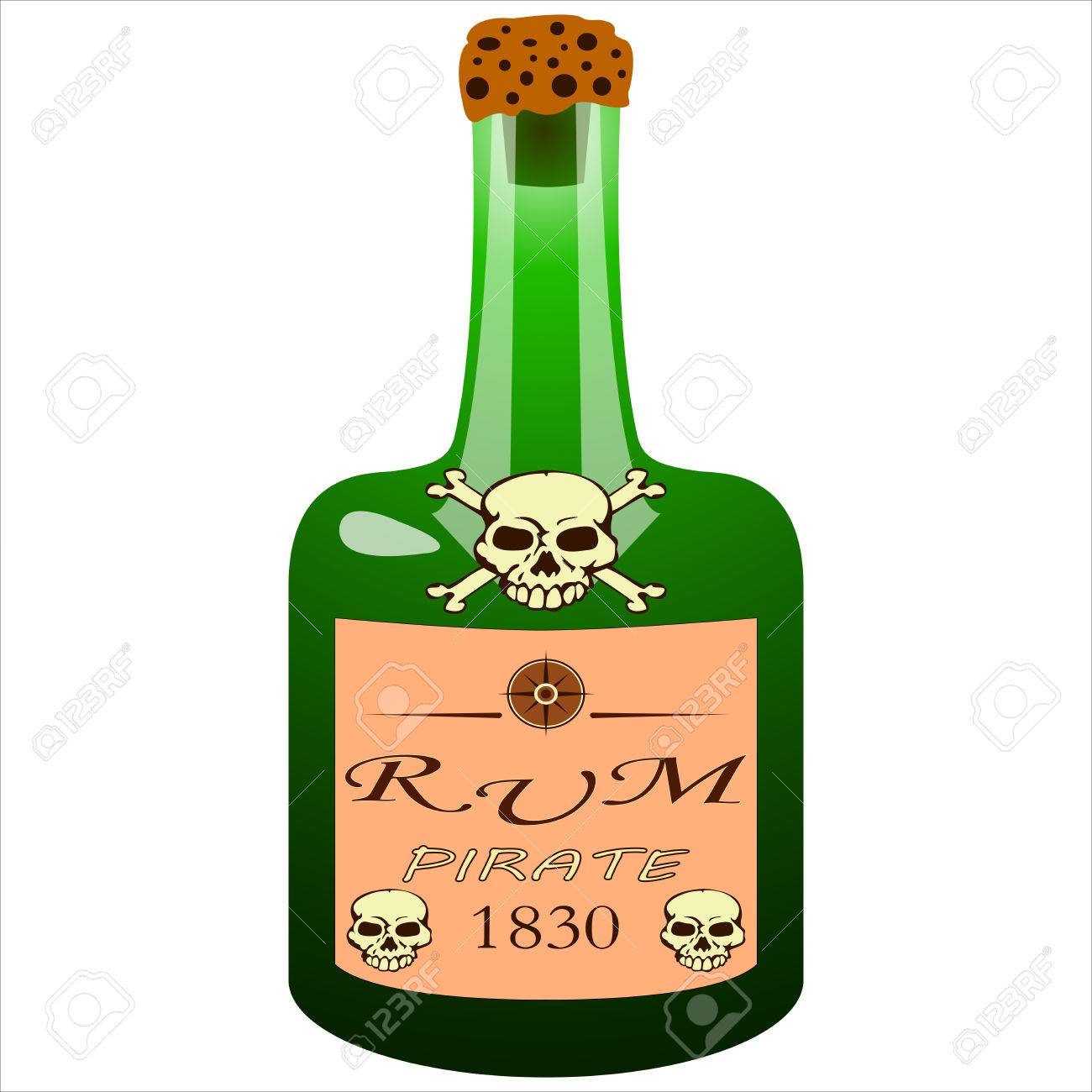 1300x1300 Rum Bottle Clipart