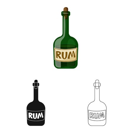 450x450 Vector Design Of Rum And Bottle Icon Set Of Rum And Glass Vector